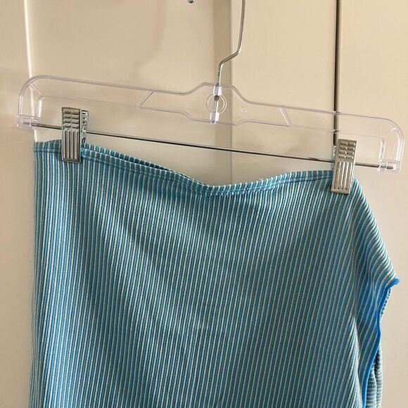 NWT Andie Swim x Mindy Kaling The Maya Sarong Blue With Gold Stripe Size L/XL‎ - Picture 7 of 11